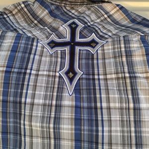 Men’s button up western like long sleeve shirt. Like new, XL